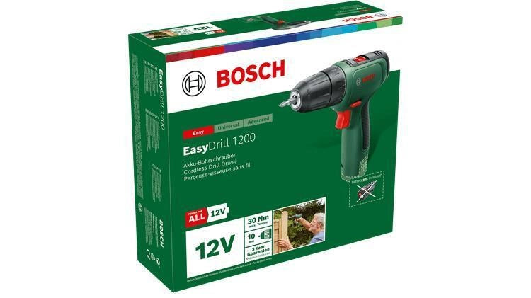Bosch EasyDrill 1200 1500 Giri/min Senza chiave 940 g Verde