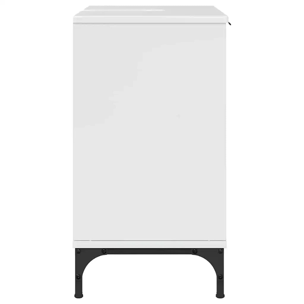 Armadio per Lavabo da Bagno Bianco lucido 60,5 x 33,5 x 61 cm
