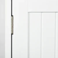 kleankin Armadietto Pensile Bagno a 2 Ante con Ripiano Aperto e 2 Cassetti in Legno, Bianco