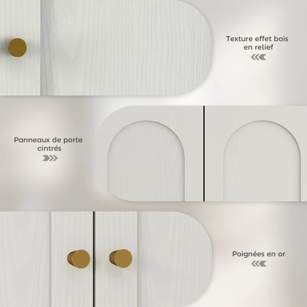 Armadio a muro bagno ¨C zephmum ¨C bianco dorato 60x20x60 cm