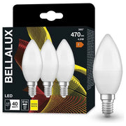 Ledvance Lampada LED E14 2700K 470 Lumen Bianco caldo 40W 3 Pezzi