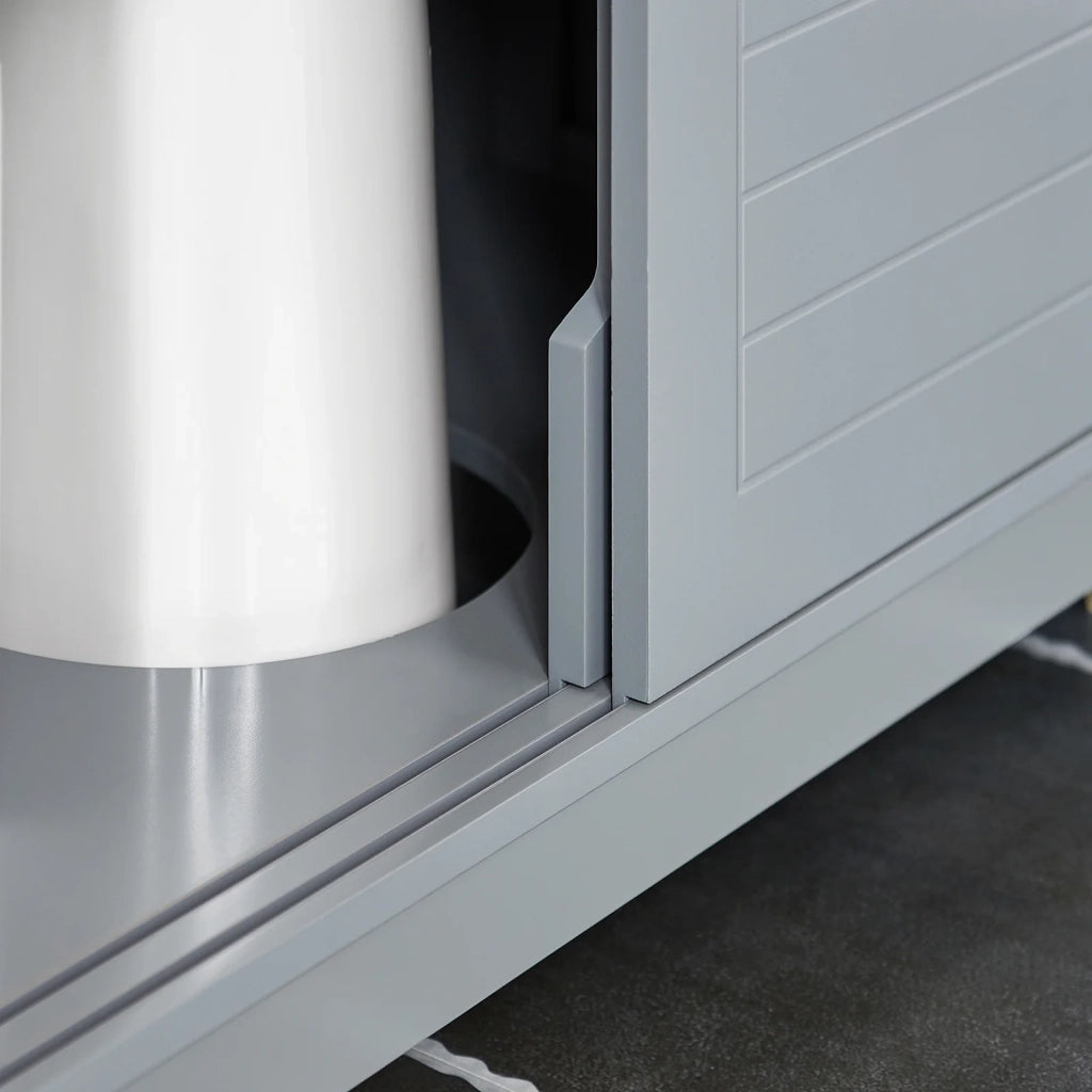 Mobile Sottolavabo Per Bagno Con Poggiapiedi FRG128-II-SG SoBuy