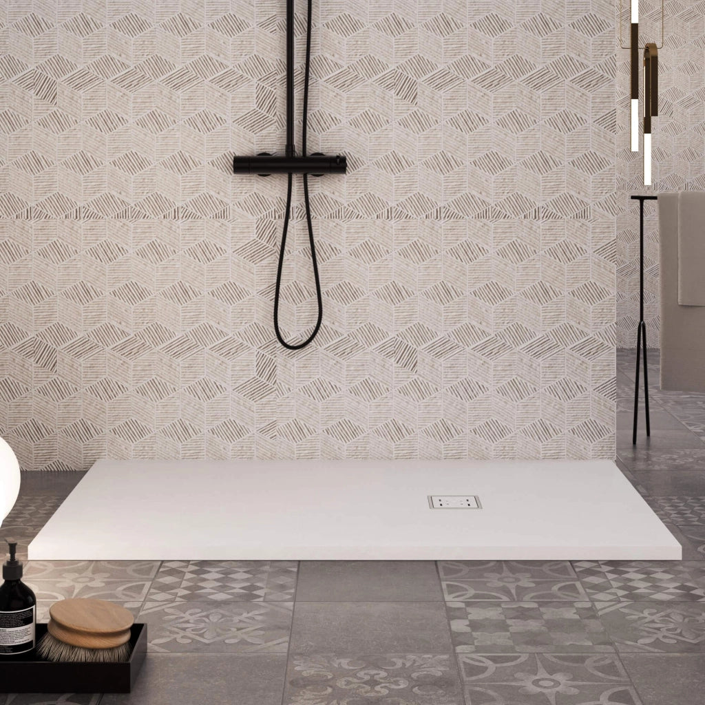 Piatto Doccia in Pietra 75x80 cm Bonussi Canton Bianco