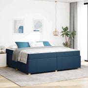Struttura del letto con materasso Blu 200 x 200 cm Tessuto 3399383