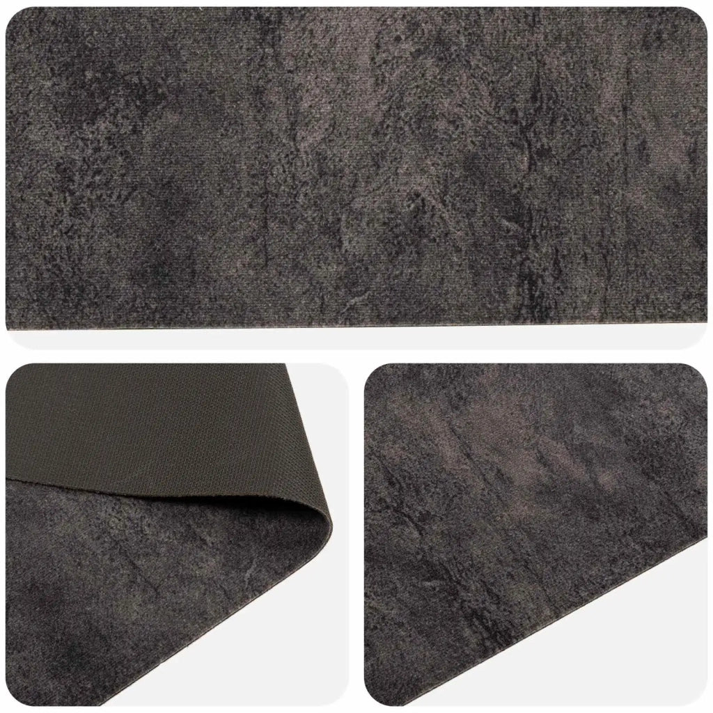 Tappeto da Cucina cemento nero 150 x 45 cm 100% Poliammide 42045698