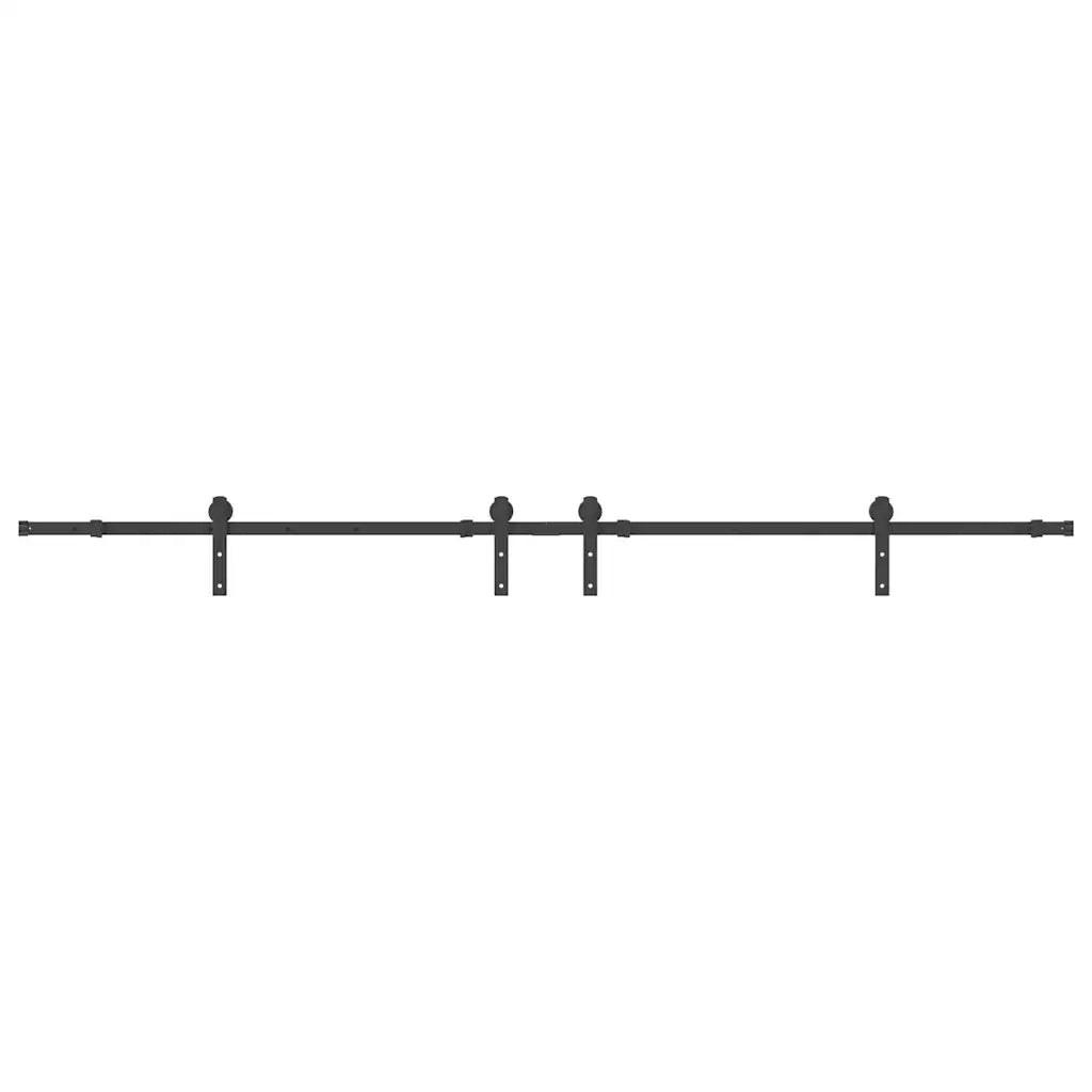 Kit di Binari per Porte Scorrevoli 427 cm Acciaio Nero 3295780