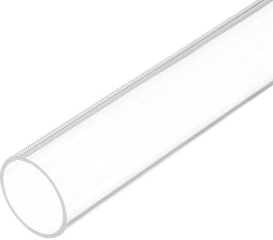 Tubo Acrilico 6 Pollici - Translucido - Rigidito - 34 mm x 40 mm - Tubazioni Acquario - Alta Transparenza - Sostenibile - Tubo in Plastica
