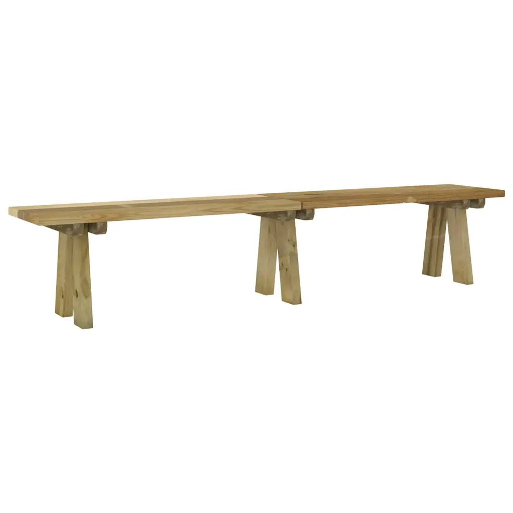 Panchina da Giardino | Panca da Giardino 220 cm in Massello di Pino Impregnato