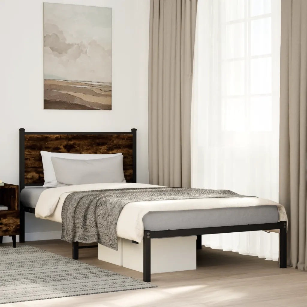 Giroletto senza Materaso in Metallo Rovere Fumo 107x203 cm 4007663