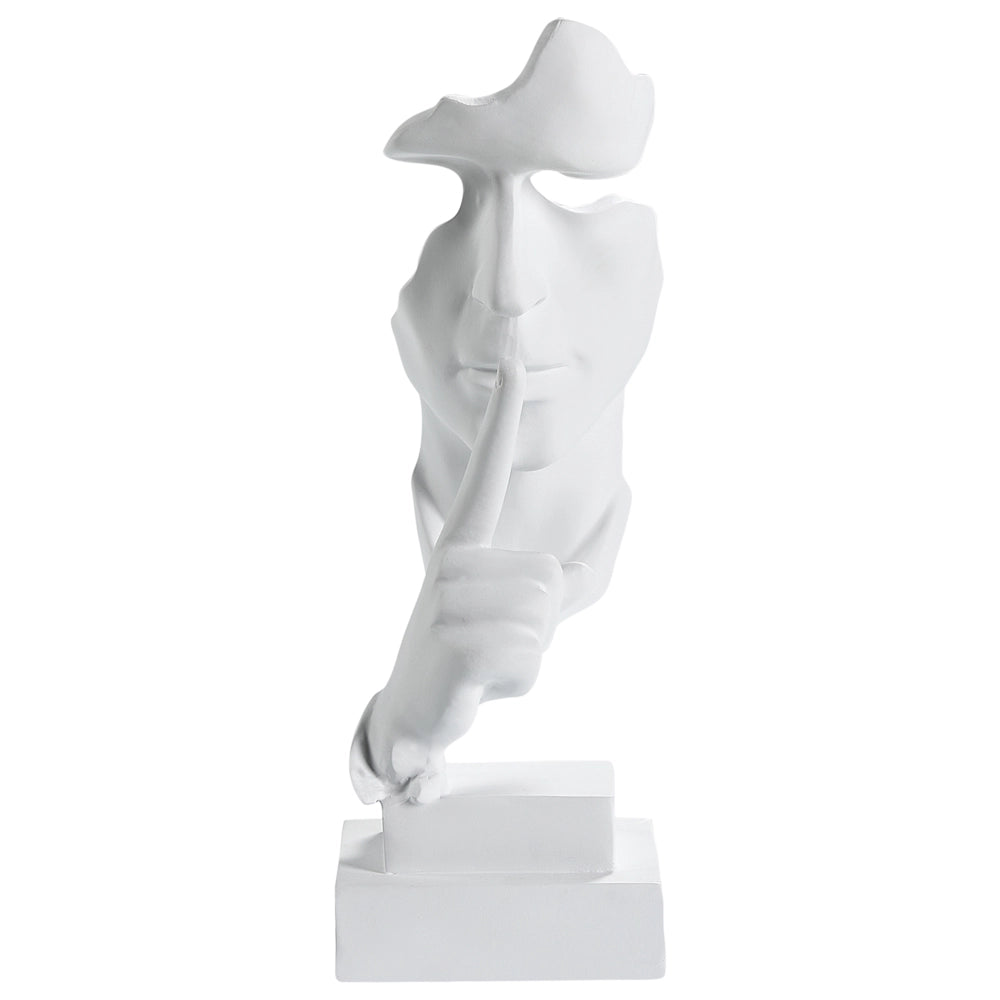 Figurina decorativa Testa di resina bianca Statuetta in stile moderno Accessori decorativi