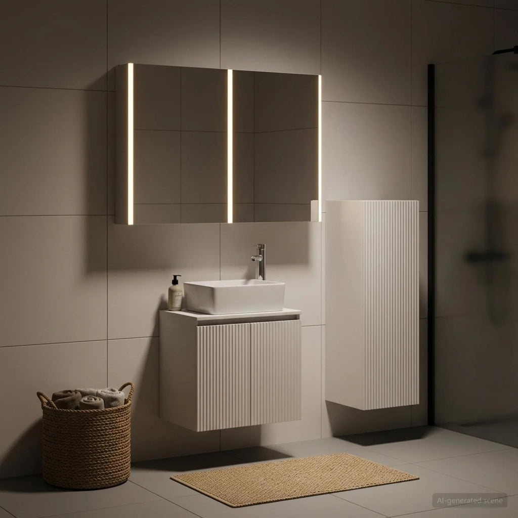 Set di mobili per il bagno 4 pz Bianco 3407447