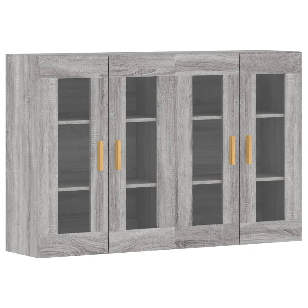 Armadietti a Parete 2 pz Grigio Sonoma in Legno Multistrato 3197903