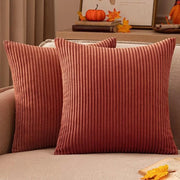 Copri cuscino decorativo 40x40 cm - 2 pezzi - Materiale morbido - Chiusura a righello invisibile