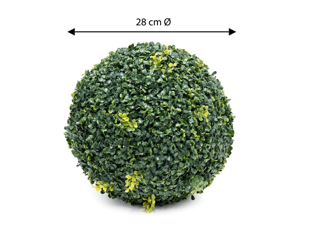 Sfera Erba Sempreverde Palla Decorativa Verde Artificiale Esterno Interno - Diametro 28cm - Verde