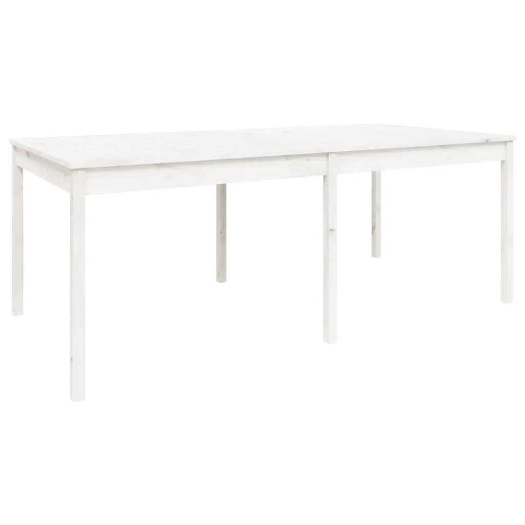 Set da Pranzo per Giardino 11pz Bianco Legno Massello di Pino 3154720