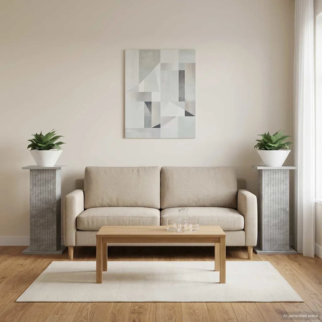 Supporto per piante 2 pcs Grigio Cemento 30,5 x 30 x 60,5 cm