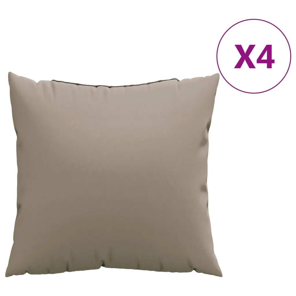 vidaXL Cuscini per Divano 4 pz Tortora 50x50 cm in Tessuto