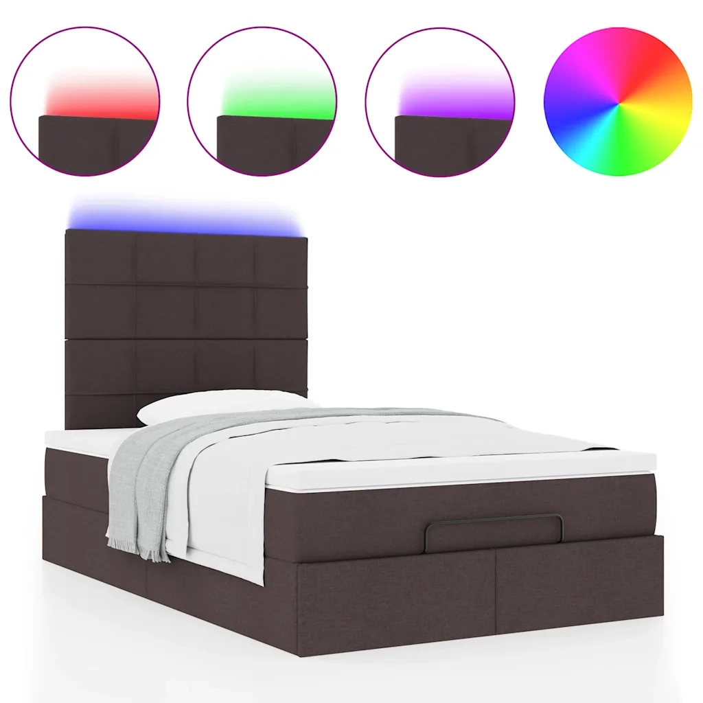 Struttura Letto Pouf con Materasso 120x200 cm in Tessuto 3313999