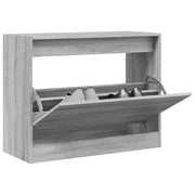 Scarpiera-Scaffale per scarpe Grigio Sonoma 80x34x63 cm in Legno Multistrato