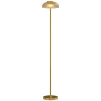 Lampada da terra LED 3000K con interruttore a pedale, ottone, 25 x 25 x 134 cm