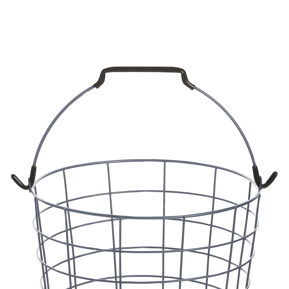 Carrello Portaoggetti per Bagno 3 Cestelli in Metallo di colore Grigio con Ruote moderno