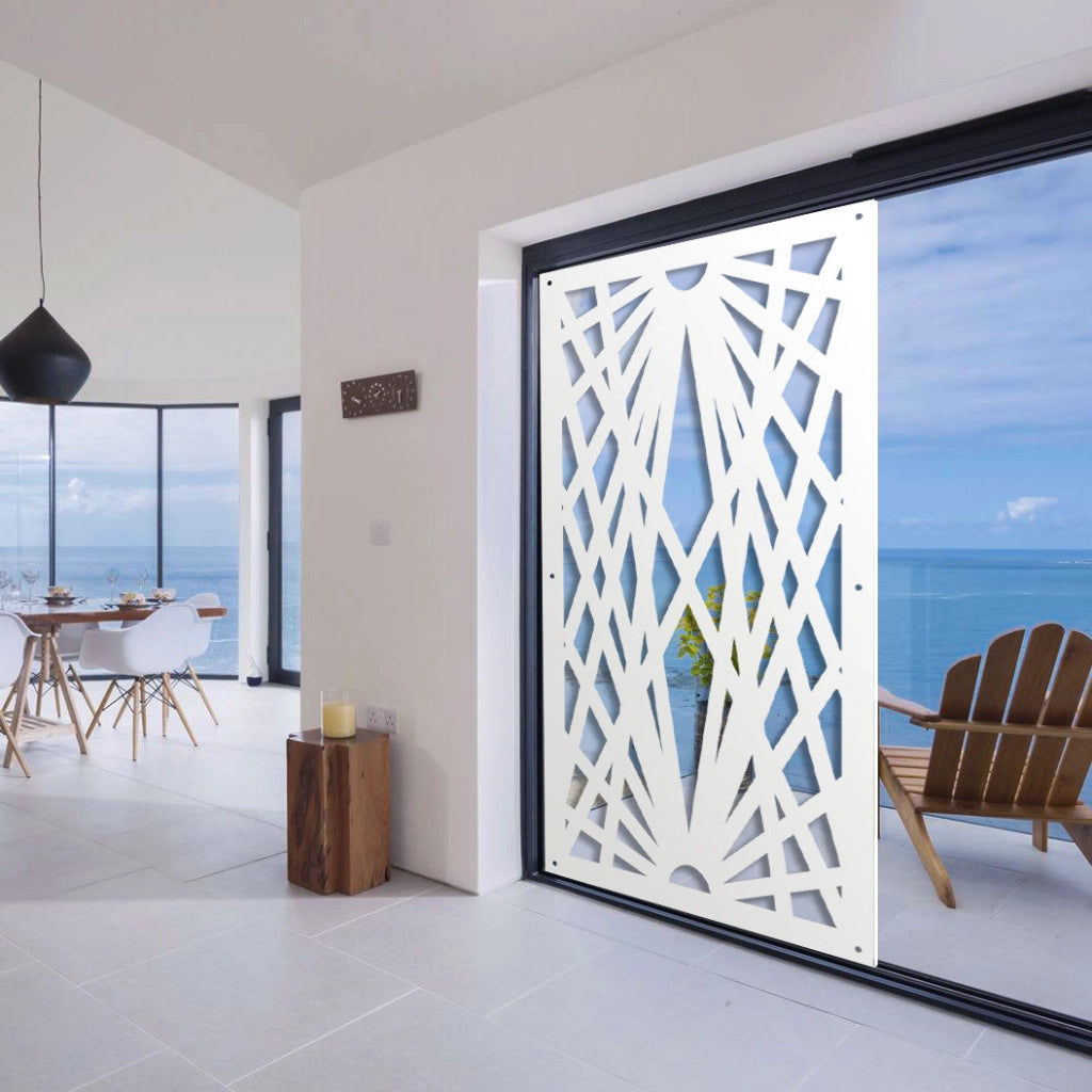 LASER - Pannello in PVC traforato - Parasole Misura: 73x148 cm, Colore: bianco