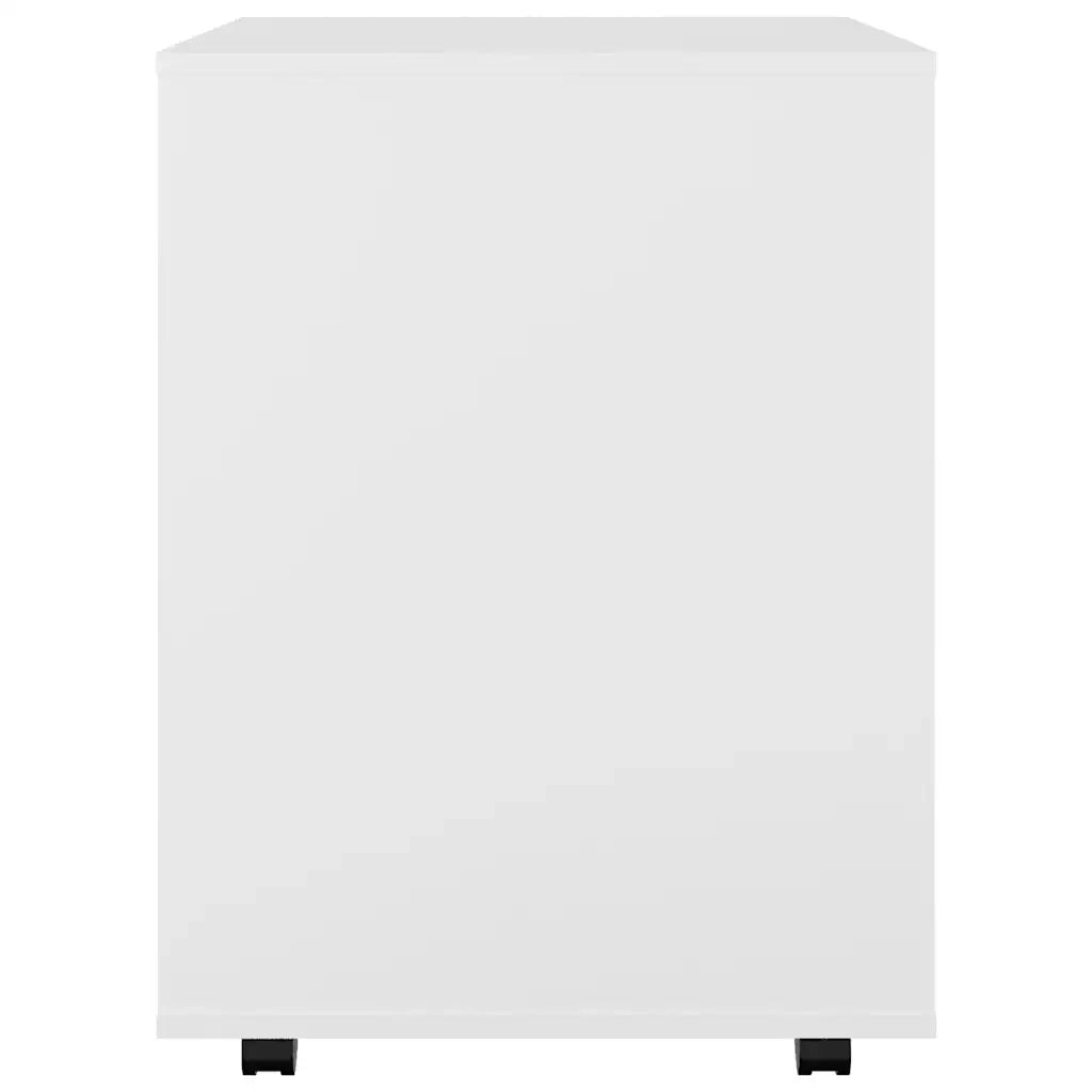 Mobiletto con Ruote Bianco 60x53x72 cm in Legno Multistrato
