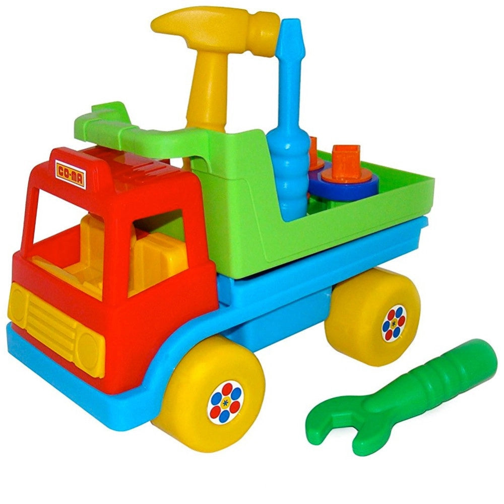 Trade Shop - Camion Giocattolo Trampoliere Scala 1:16 Con Cacciavite Martello E Chiave -
