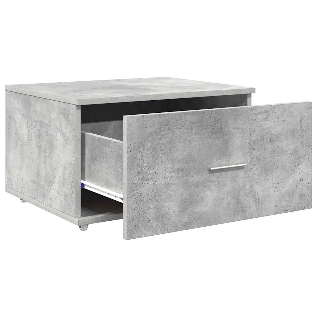 Cassettiera moderna e compatta 55 x 45 x 31 cm pratica soluzione contenitiva stile contemporaneo legno grigio cemento 02_0052196