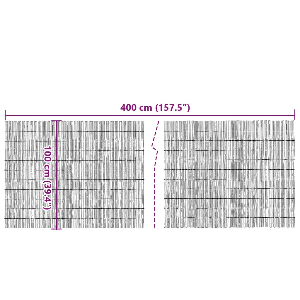 Recinzione da Giardino | Recinzione da cortile 400x100 cm Giunco