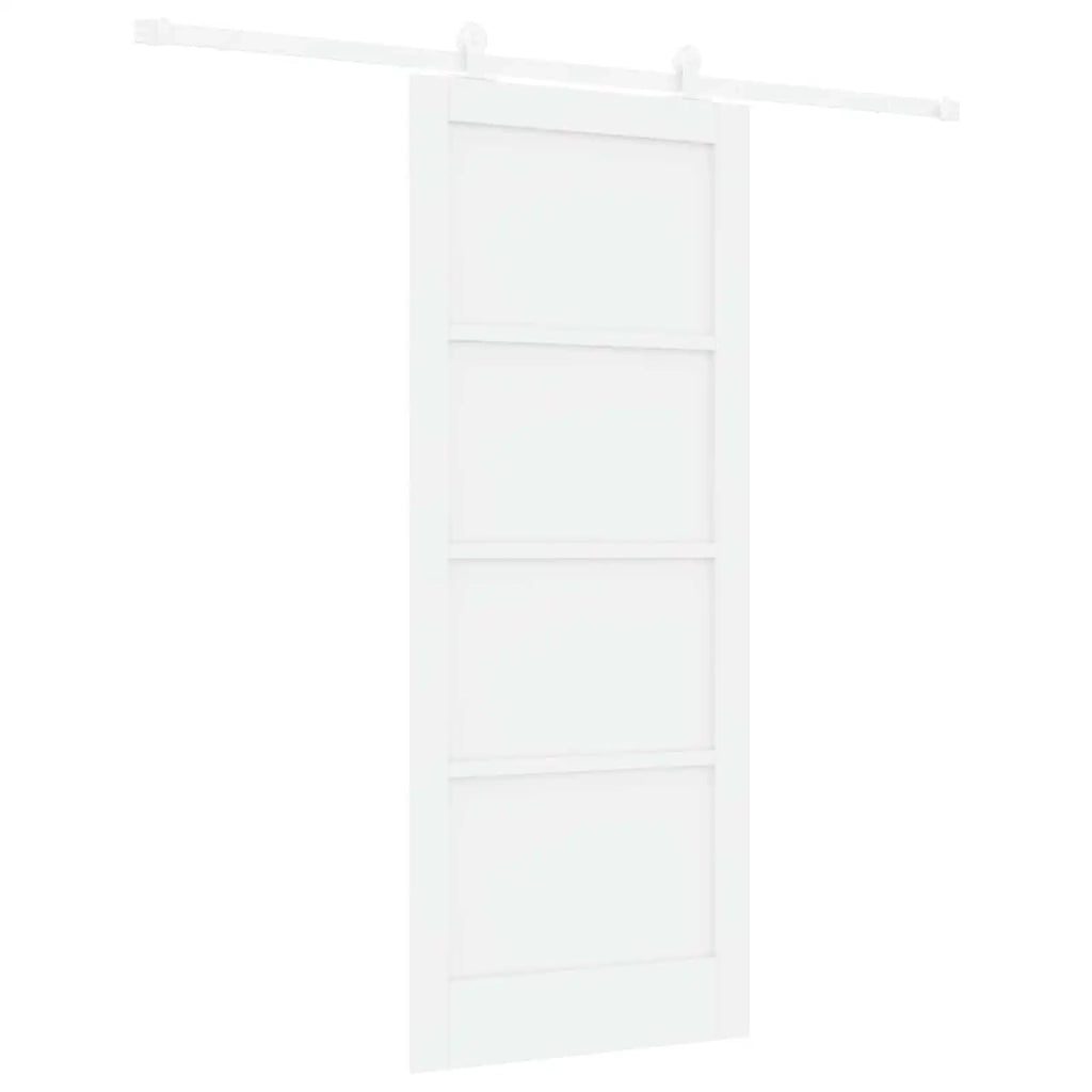 Porta scorrevole Bianco 83 x 202 cm Legno Massello di Pino