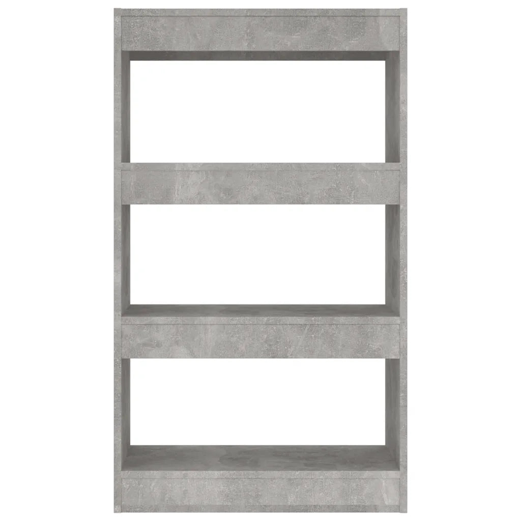 Libreria Divisorio-Scaffale per Libri-Mobile di Stoccaggio Grigio Cemento 60x30x103 cm in Truciolato