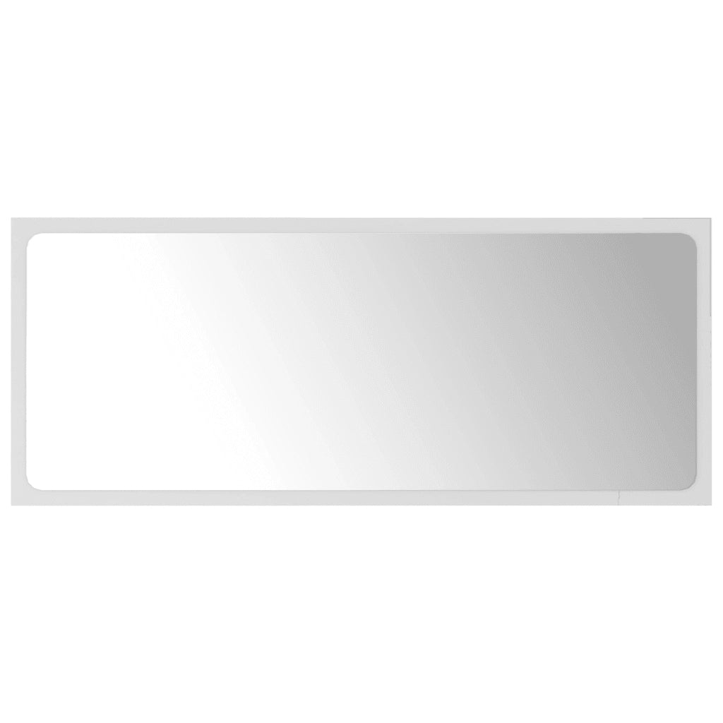 Specchio da Bagno Bianco 90x1,5x37 cm in Legno Multistrato 804622