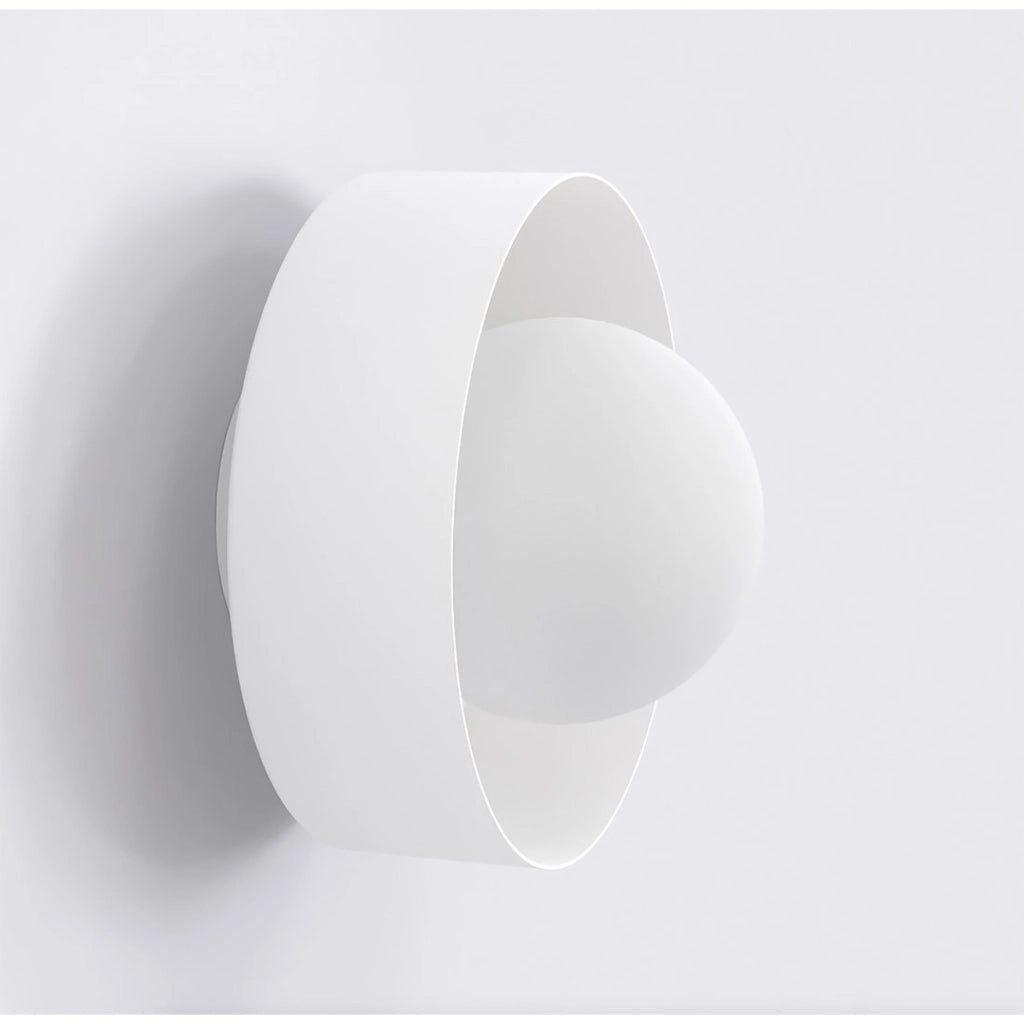 Lampada a parete Lulu in acciaio bianco opaco