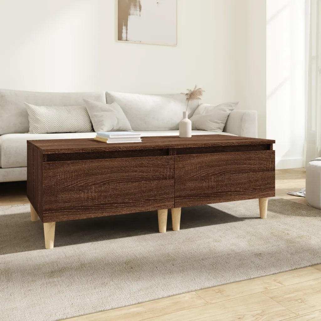 Tavolini 2 pz | Tavolo laterale Rovere Marrone 50x46x35cm in Legno Multistrato