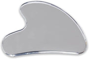 Gua Sha-bord in acciaio inossidabile - Strumento di massaggio facciale e corporea multifunzionale - Adatto per il viso, il collo, gli occhi e la cura spa (8 cm)