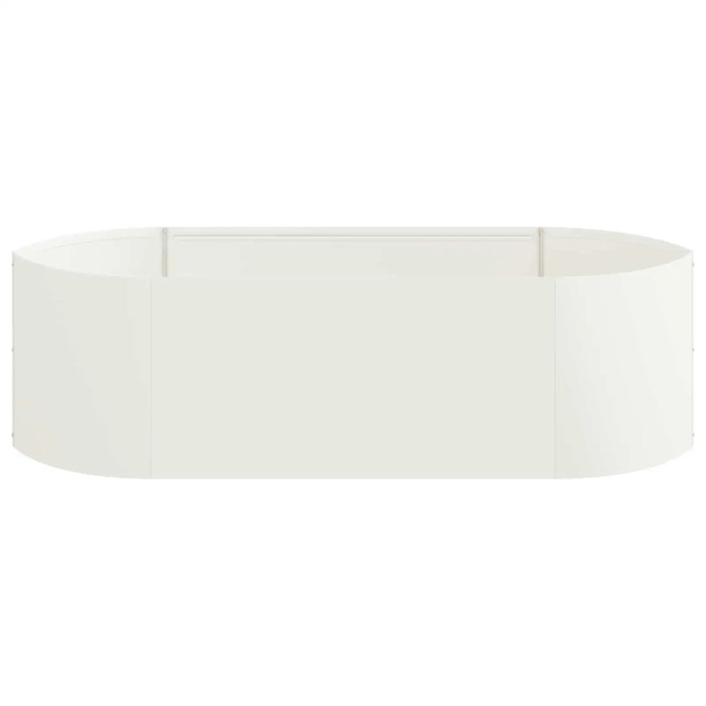 Letto rialzato da giardino Bianco 140 x 40 x 40 cm Acciaio 8011713
