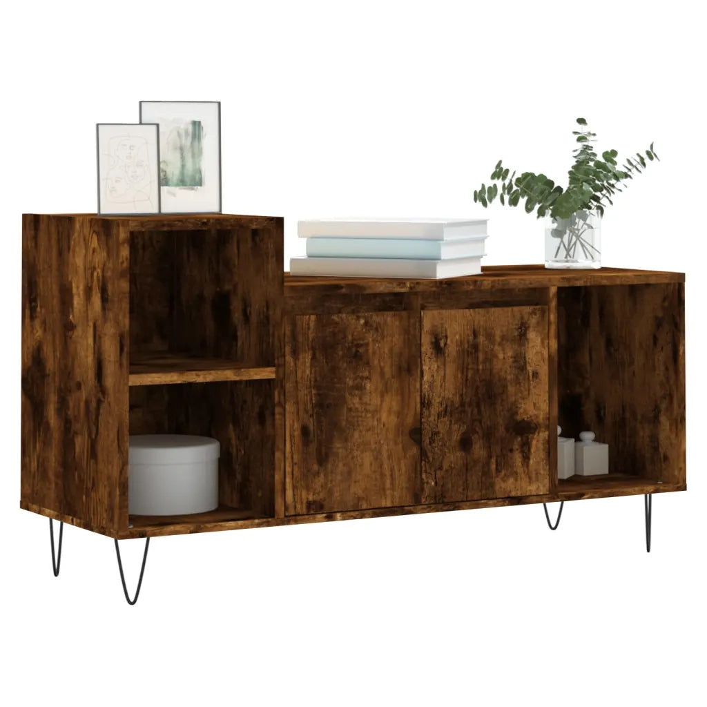 Mobile TV | Armadietto TV | Mobile Porta TV Rovere Fumo 100x35x55 cm in Legno Multistrato