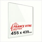 455 x 439 x 4 mm - Vetro per stufa a legna - vetro camino di ricambio - vetro per caminetto resistente al fuoco - France Vitre