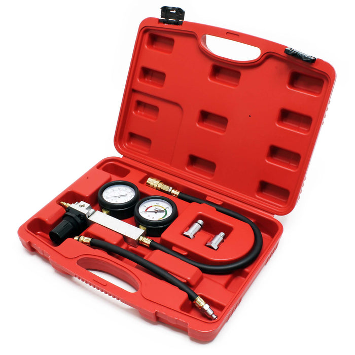 Tester compressione motori a benzina, con adattatori, set per test di perdita del cilindro