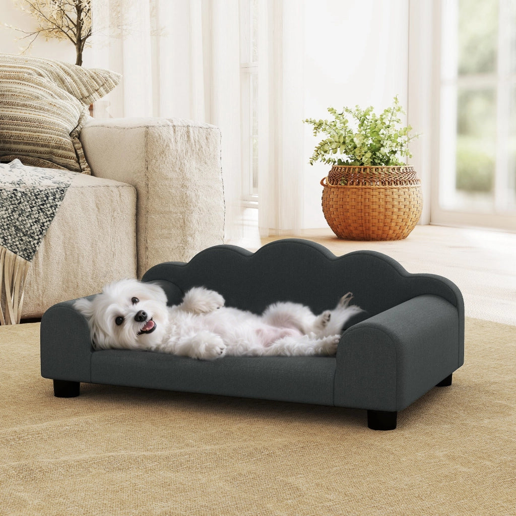Divano per cani ¨C zephmum ¨C grigio scuro 66x42x28.5 cm