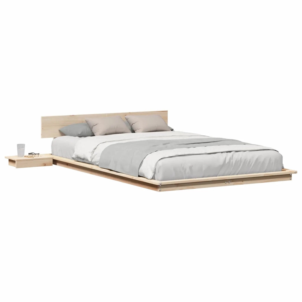 Struttura del letto Marrone 120 x 190 cm legno