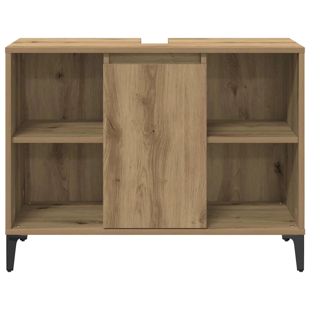 Set di mobili per il bagno con porta 3 pcs Rovere artigianale 3415945