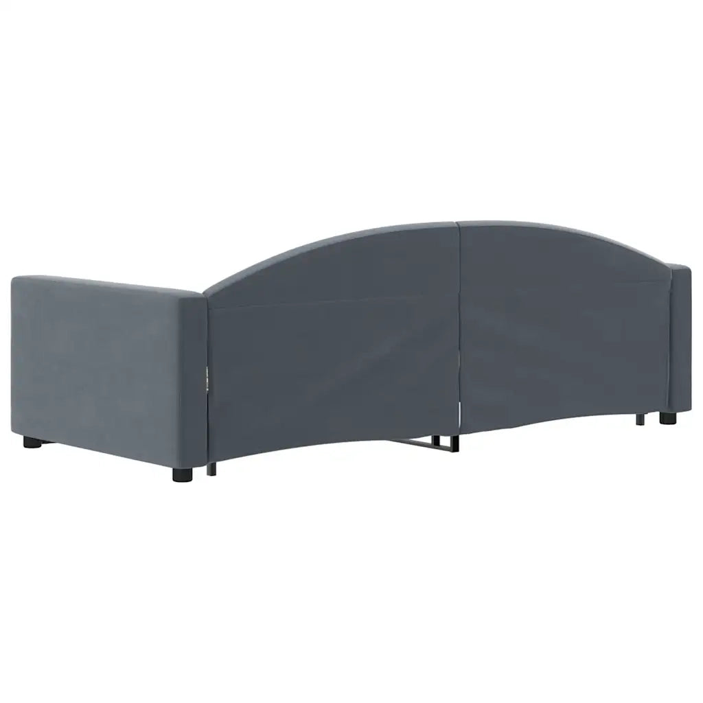 vidaXL Divano Letto con Letto Estraibile Grigio Scuro 90x200cm Velluto