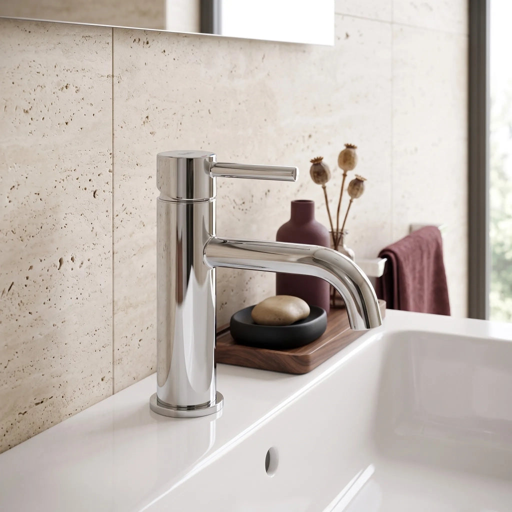 Miscelatore Lavabo Con Bidetta Rea Lungo Chrome
