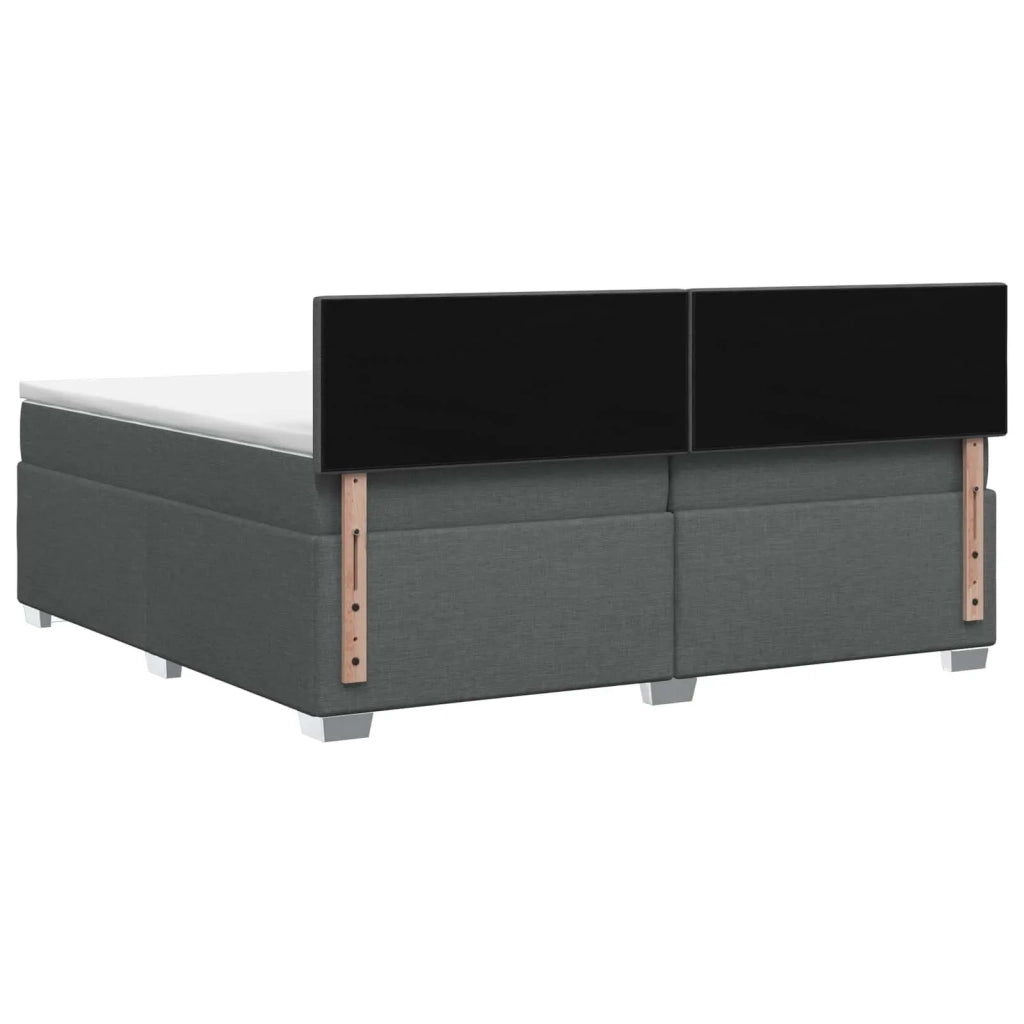 Letto box spring con materasso Grigio Scuro 200 x 200 cm 3450559