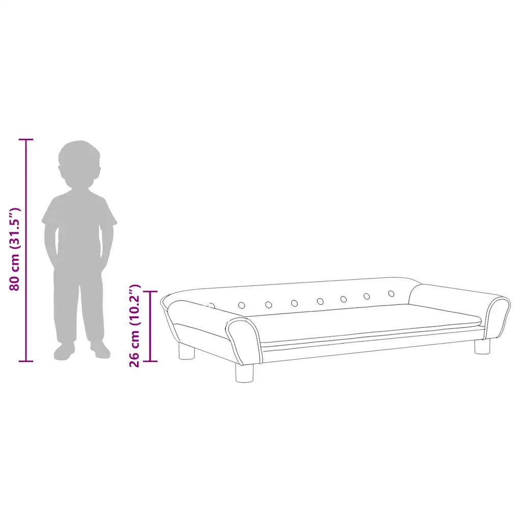 Divano | Divano da soggiorno | Sofa per Bambini Rosa 100x50x26 cm in Velluto