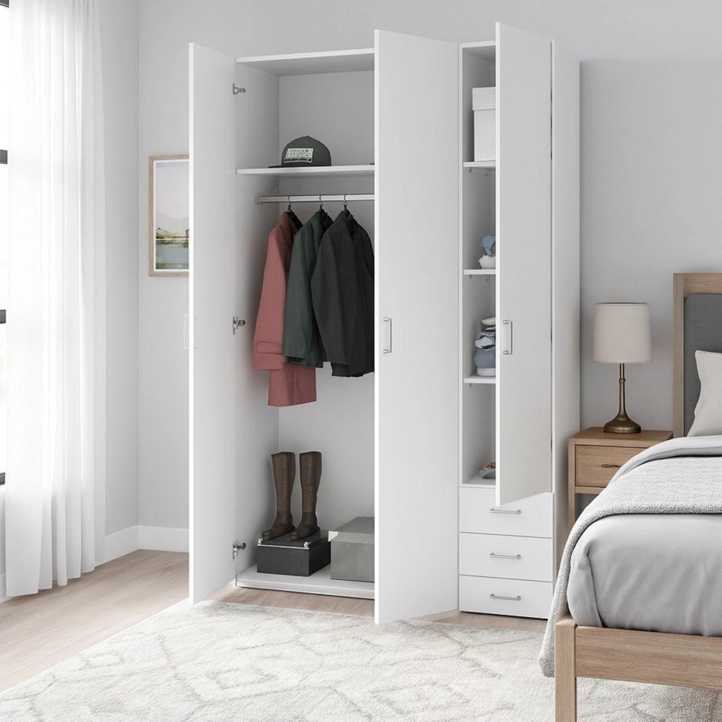 Aquilone, Armadio Multiuso Grande Appendiabiti, 49.5x200.4h cm Bianco