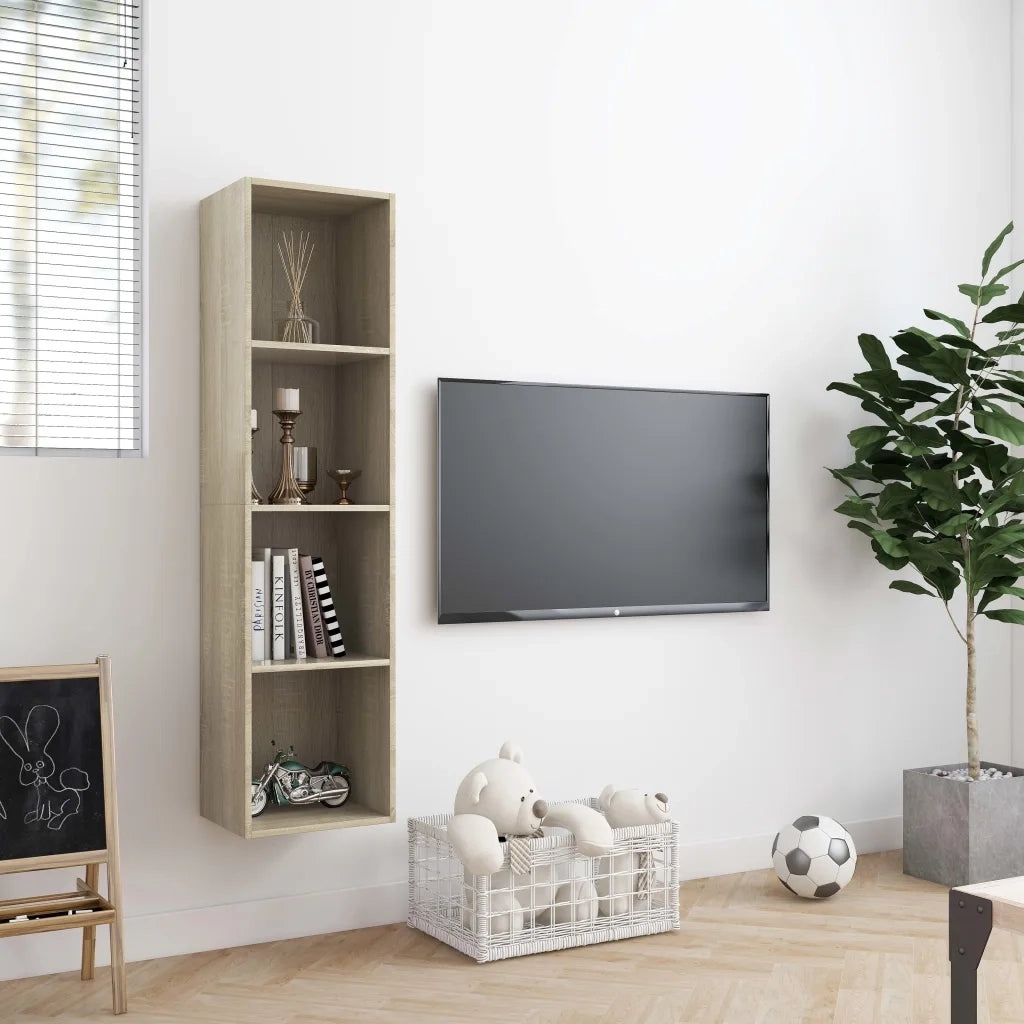 Libreria-Mobile TV Rovere Sonoma 143x30x36 cm