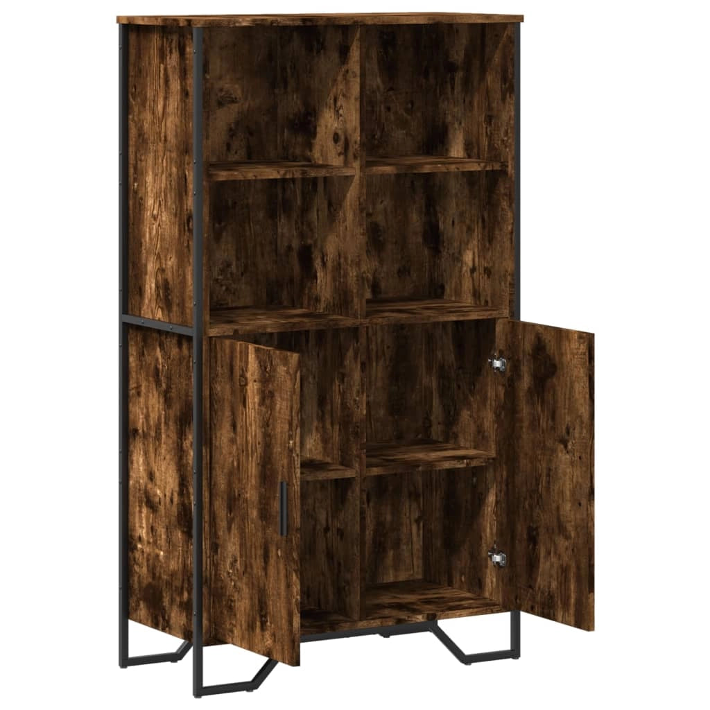 Buffet credenza cassettiera mobiletto mobile contenitore organizer cucina soggiorno salotto alto 79,5 x 35,5 x 137,5 cm legno ingegnerizzato marrone 02_0033560